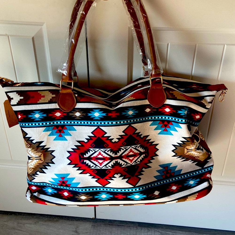 Aztec weekender tote